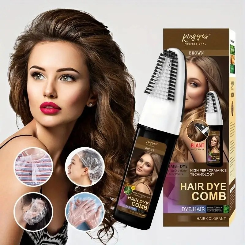 3-in-1 Black Hair Dye Shampoo, Can Cover Gray Hair, Contains Herbal Ingredients, Including Ginseng Extract, Natural Coloring.