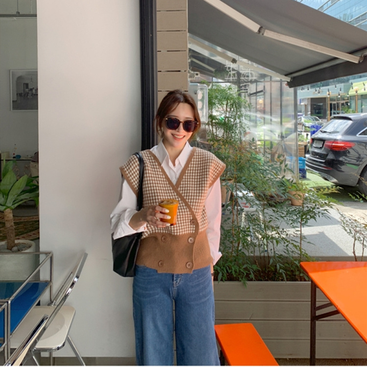 Cardigan Sweater Vest Women Outer Wear Top