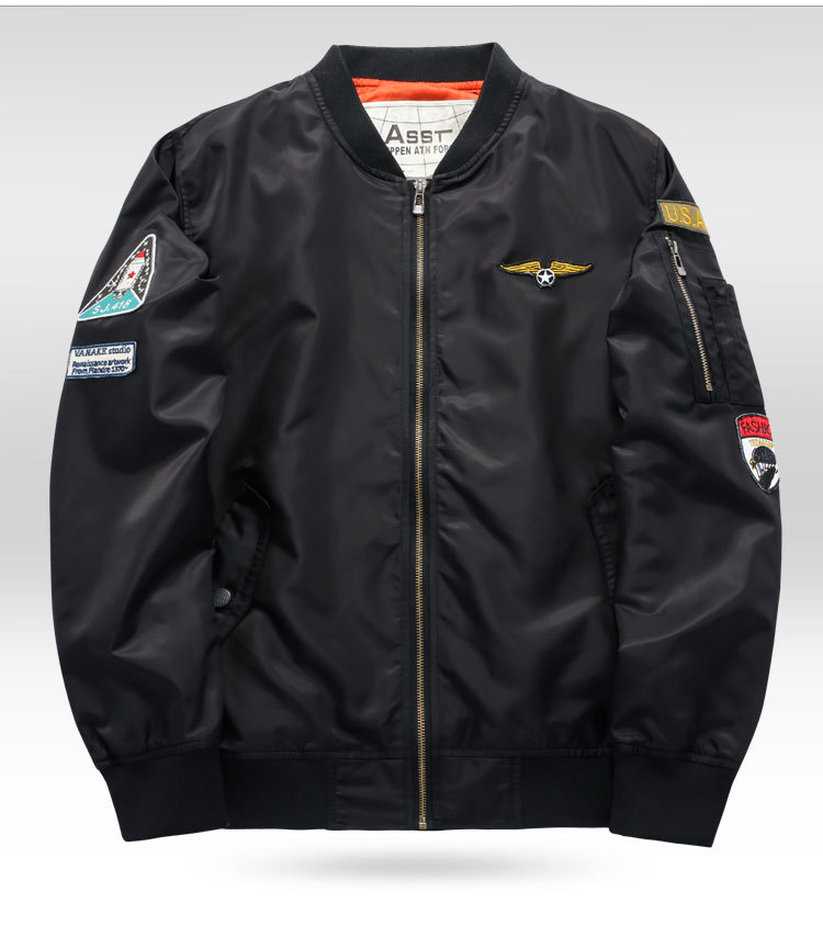 Title 1, Heren Aviator Jas Sportief Casual Opstaande Kra...