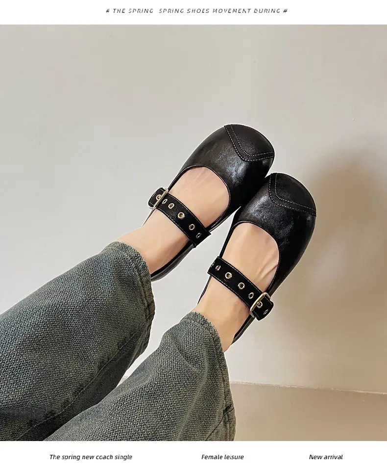 Women Slip-On Flat Single Shoes, Retro Easy Wear Loafers, Soft Sole Grandma Shoes, All Season Casual Driving Shoes