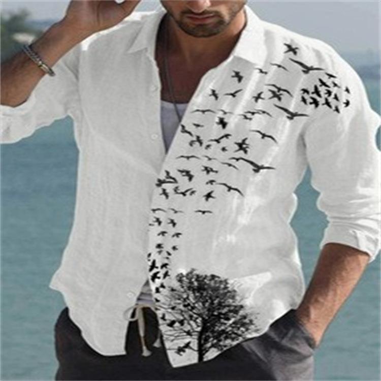 Title 4, Herren Street Temperament Langarmshirt mit 3D-S...