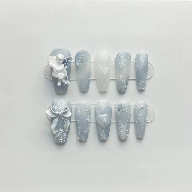 Yunchuan Haze Blue Gypsum Angel Manicure Archangel Ladder - Shop at LoveMi