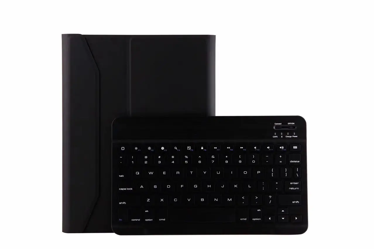 Color Flat Bluetooth Keyboard Leather Case Pen