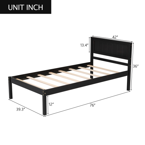 Platform Bed Frame with Headboard β photo 6