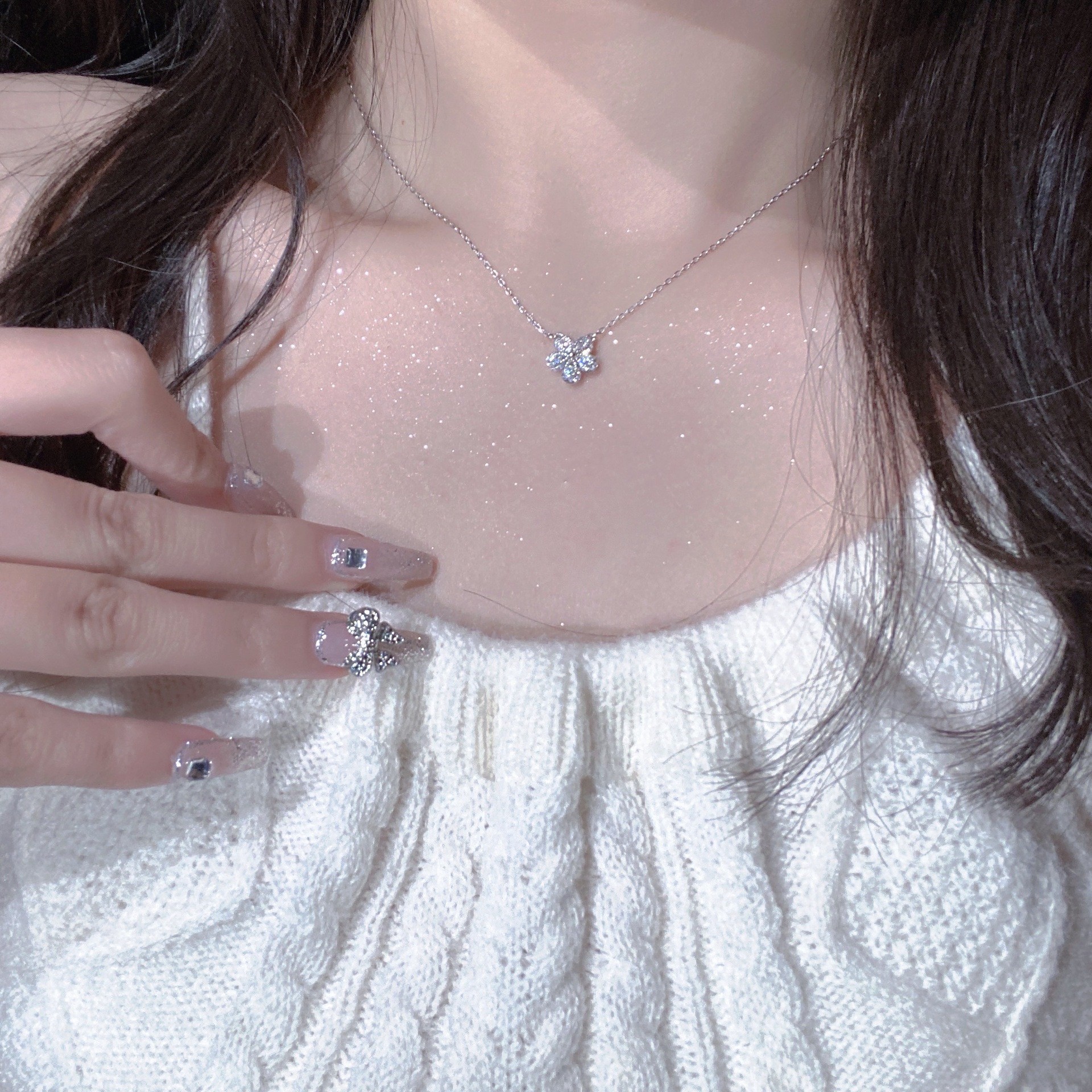 Korean Version Water Drop Zircon Pendant