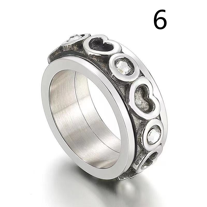 Heart-shaped Diamond-studded Index Finger Ring For Men And Women