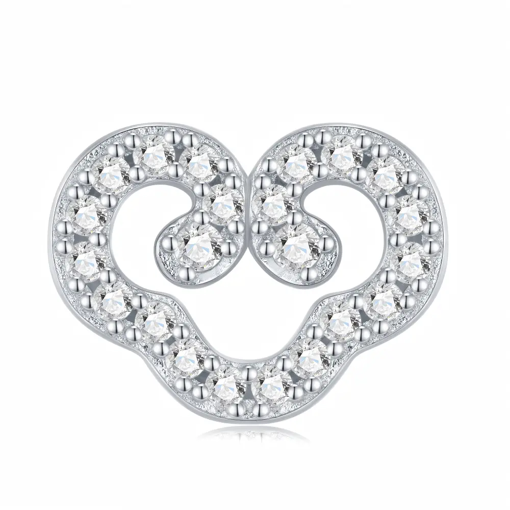 A Luxurious And Fashionable Minimalist Jewelry Earring Set Featuring Top-quality Moissanite Stones, Made Of S925 Silver Electroplated With Platinum.