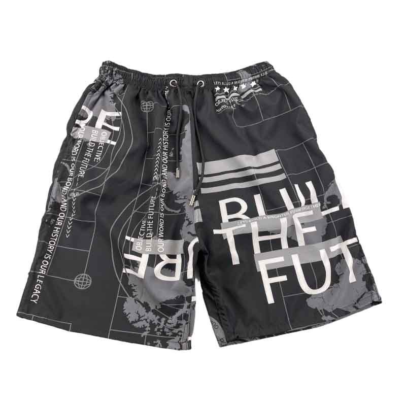 Title 16, Printed Board Shorts Drawstring Casual Pants Su...