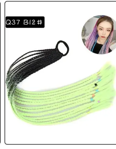 Color Twist Three-strand Braid Gradient Wig