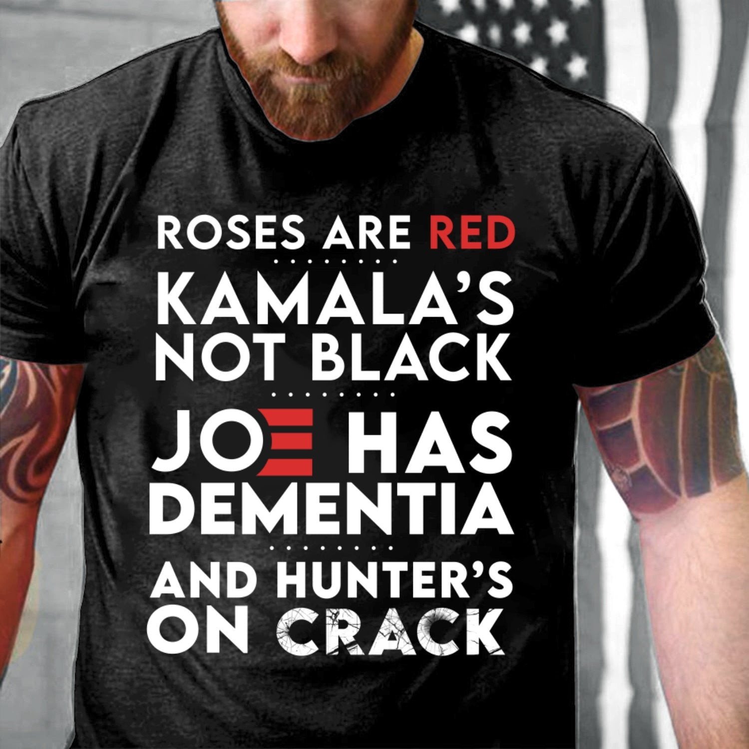 Title 1, T-shirt "Rose Is Red Camara Not Black Joe Has D...