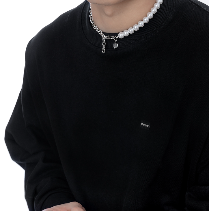 Fashion Pearl Spliced Cuban Bracelet