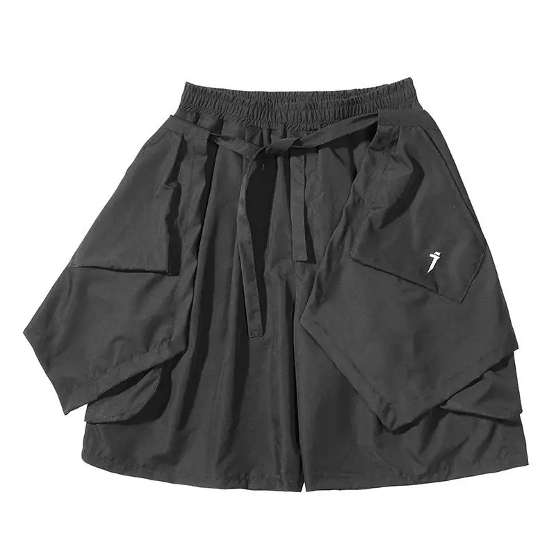 This Outline Cargo Shorts Two Piece Apron Pants