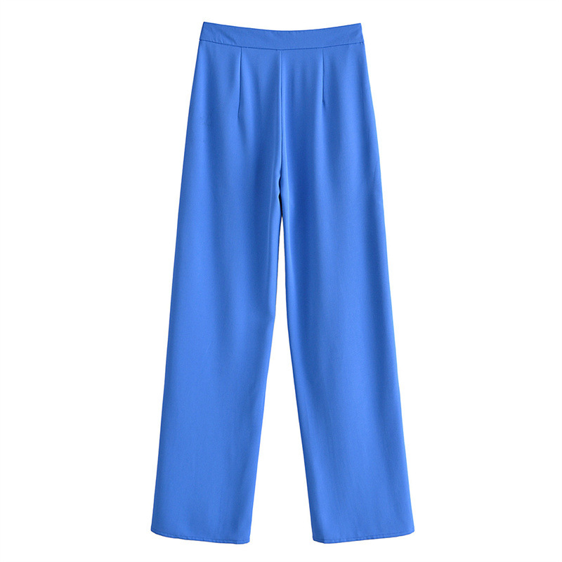 Title 2, Split Klein Blue Street Wide Leg Pants