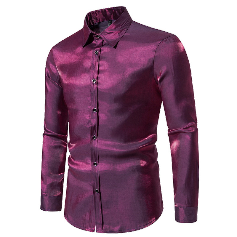 Title 5, Camicia Slim da Uomo Nightclub Colorata. Vestib...