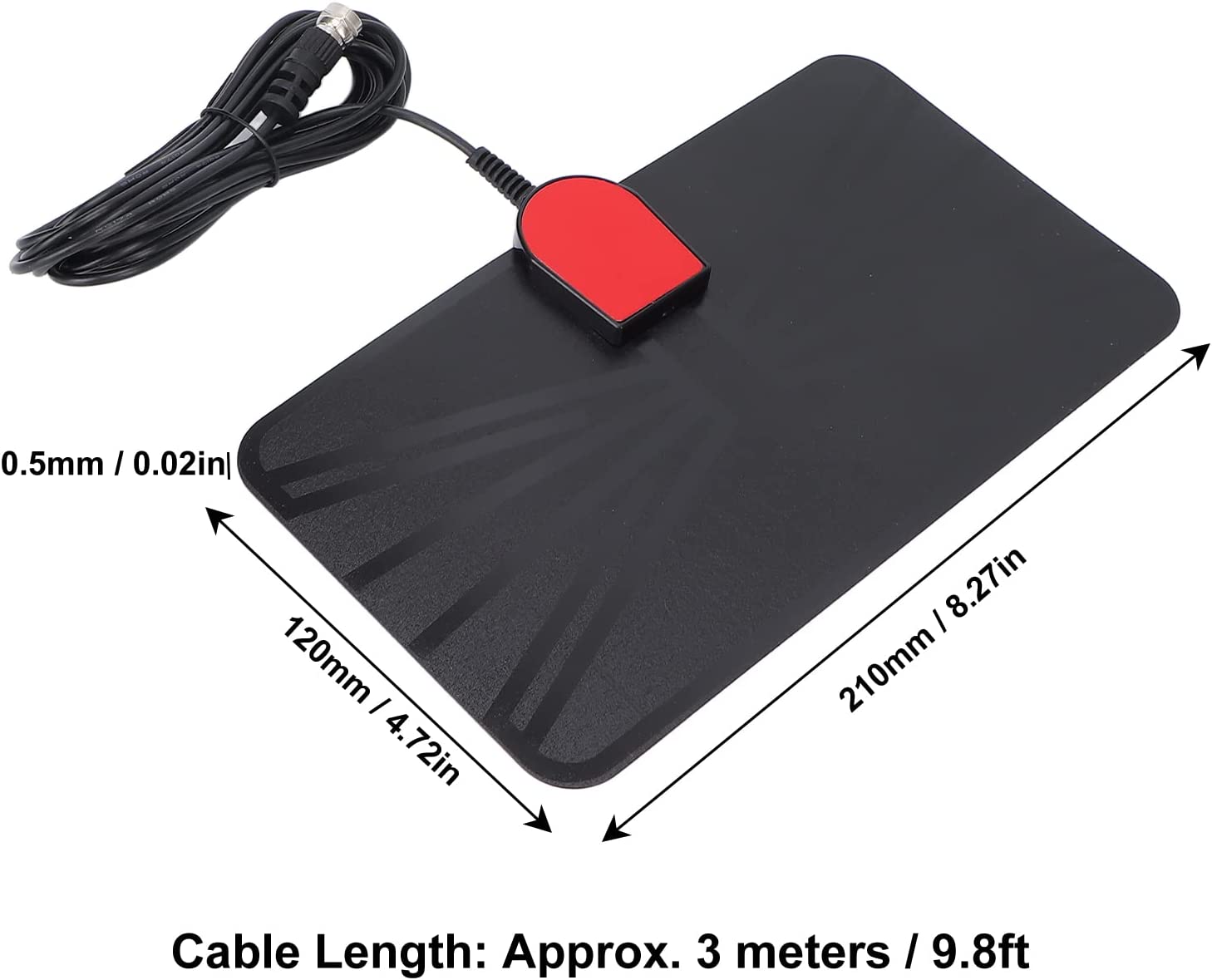 Indoor TV Antenna, 1080P 4K, 99 Miles. Digital Indoor TV ANTENNA-1080P 4K HDTV Antenna, 100 Miles / 160km Receiving Range UHF 470-862MHz.