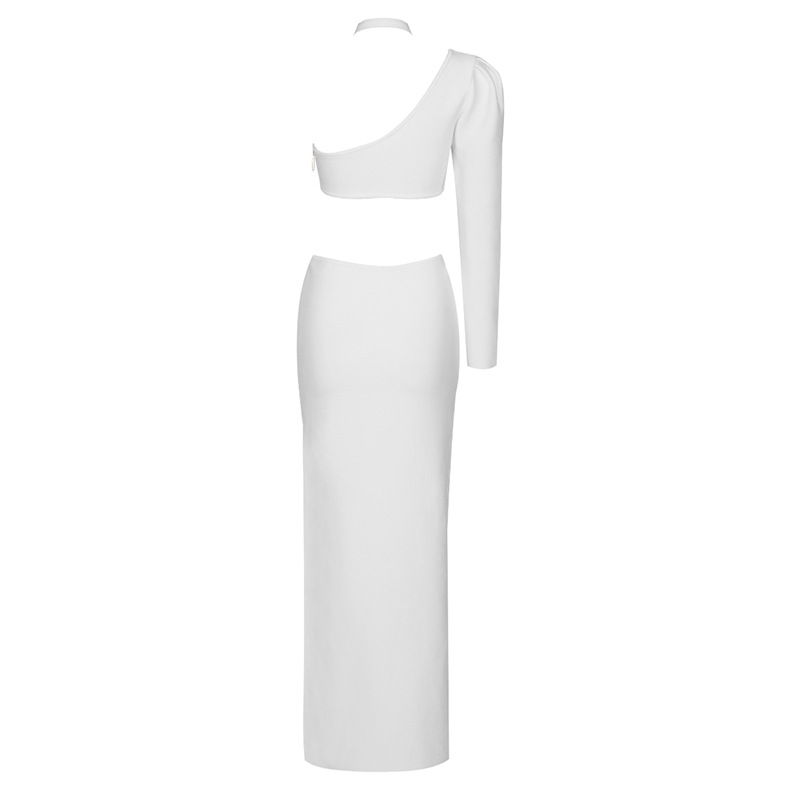 High Waist Tight Slit Buttocks Wrapped Banquet Dress