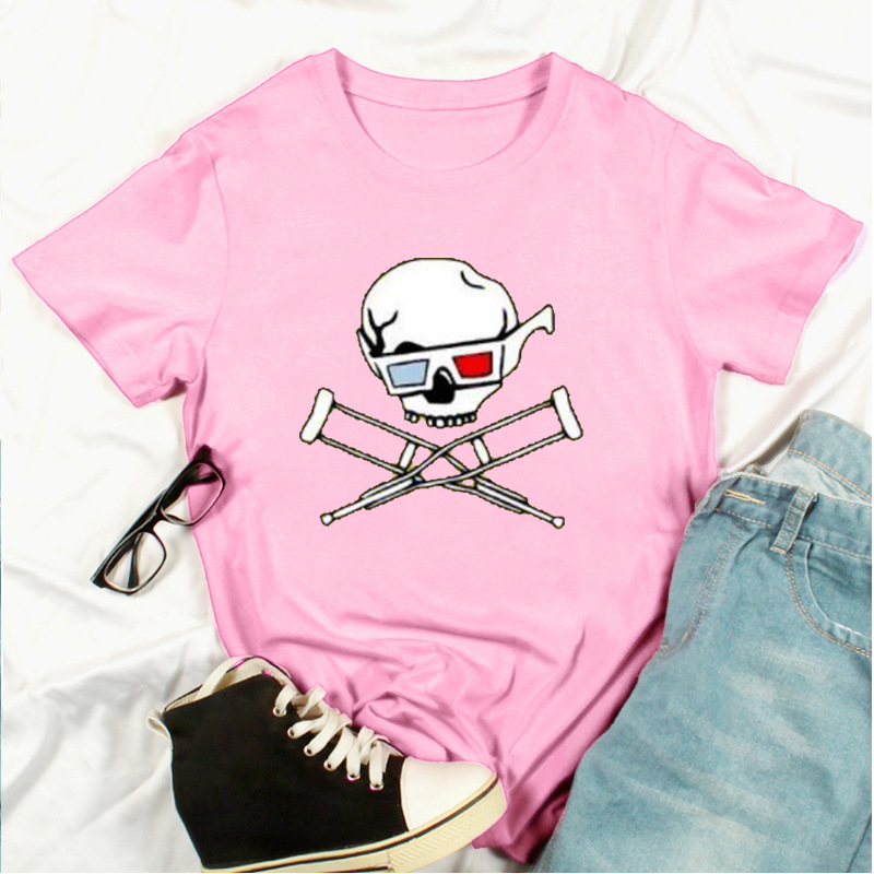 Title 5, New Summer Skull Print Fashion Short-Sleeved T-...