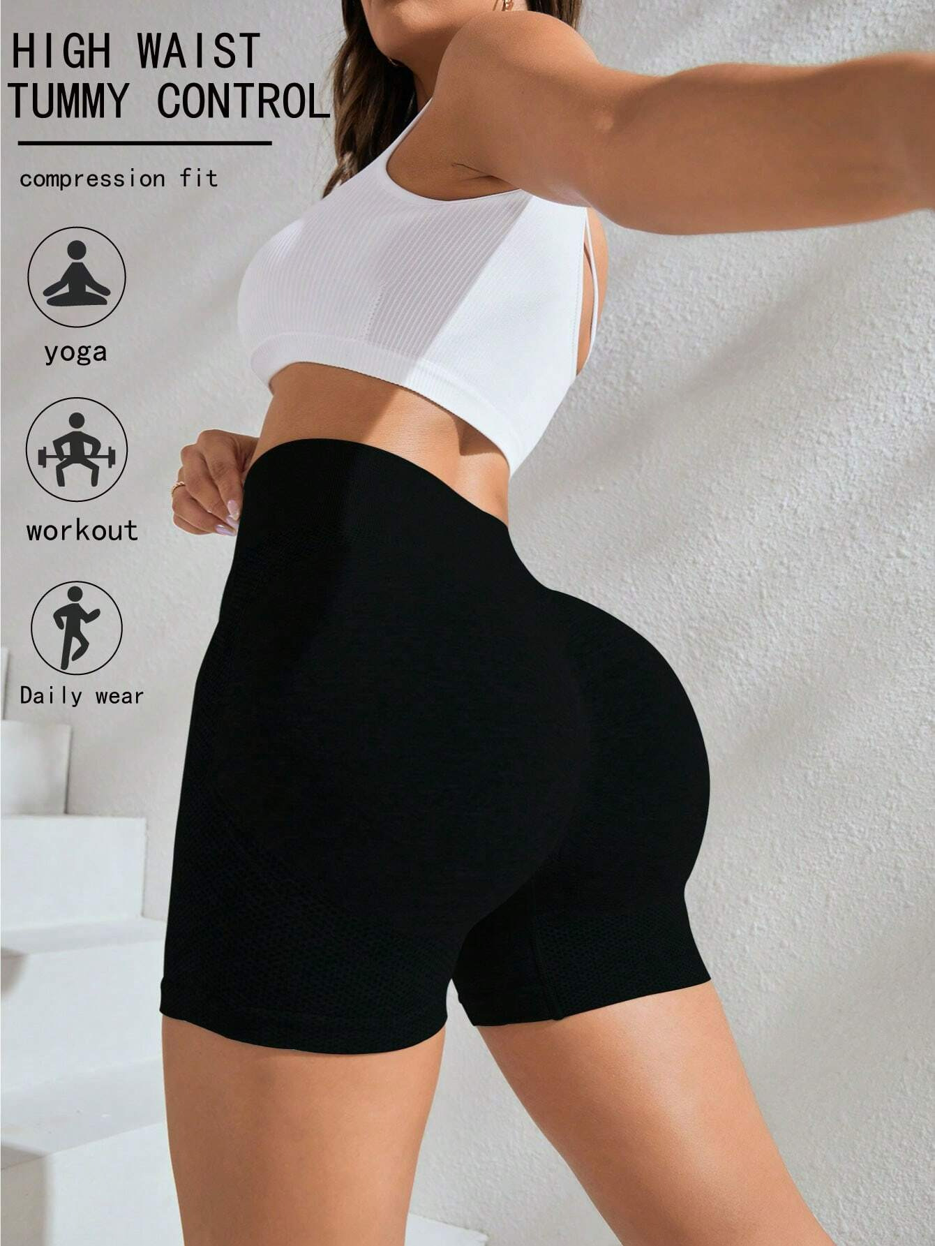 High-Waisted Peach Yoga Pants