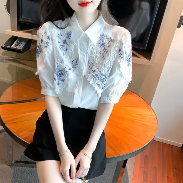 Design Sense Niche Everything With Simple Small Shirt White - Shop at LoveMi