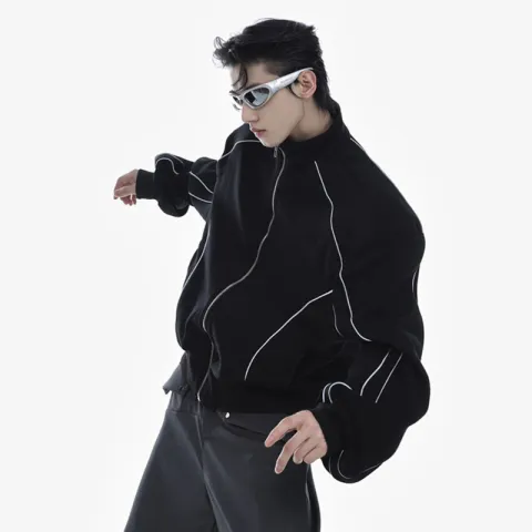 Stand-up Collar Short Casual Men's Top