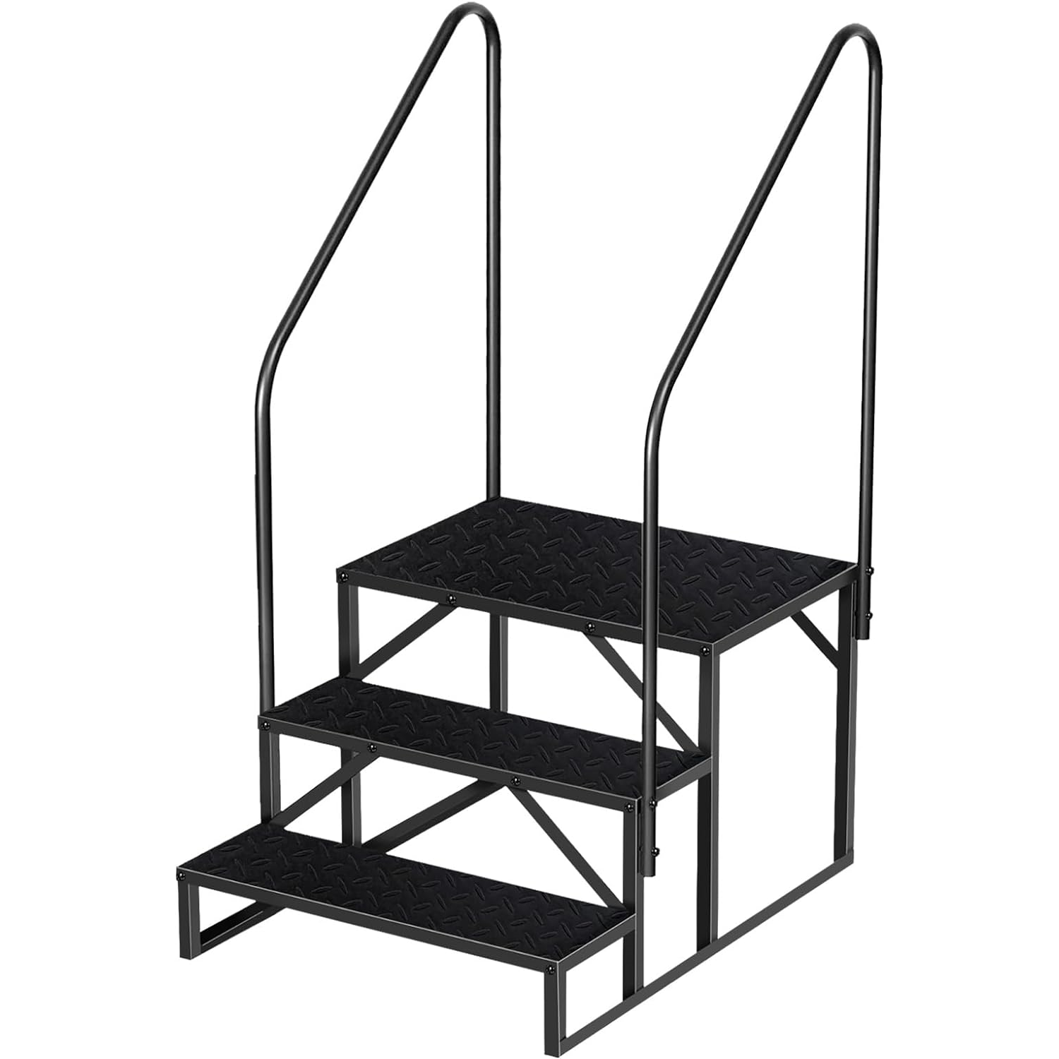 3-level Ladder With Handrails, Two Handrails -TEMU Can Only Be Picked Up-Shipped From Non EBay Certified Warehouse