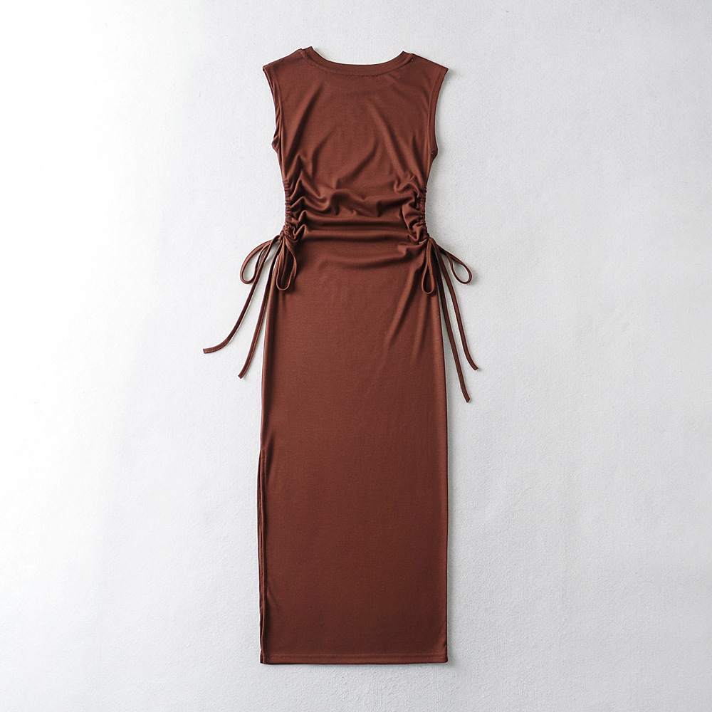 Design Inspired Lace Up Slimming Dress