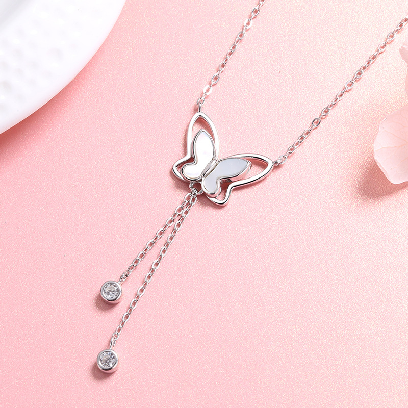Female Butterfly Clavicle Pendant Necklace Fairy Jewelry Female
