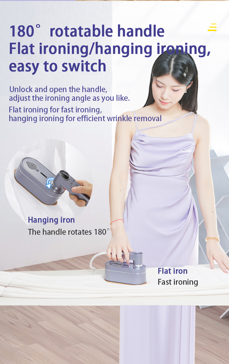 Title 14, Foldable Garment Steam Iron With Digital Screen...