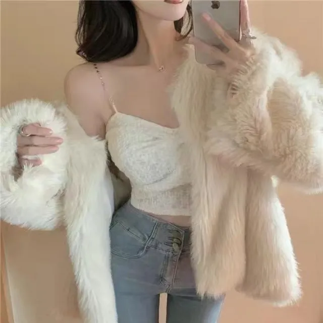 Camisole Women's Outer Wear Summer Short Inner Bottoming Top White Metal Shoulder Strap - Shop at LoveMi