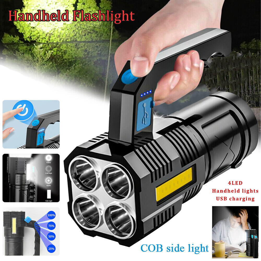 Super Bright 12000000LM LED Handheld Spotlight Camping Searchlight Torch