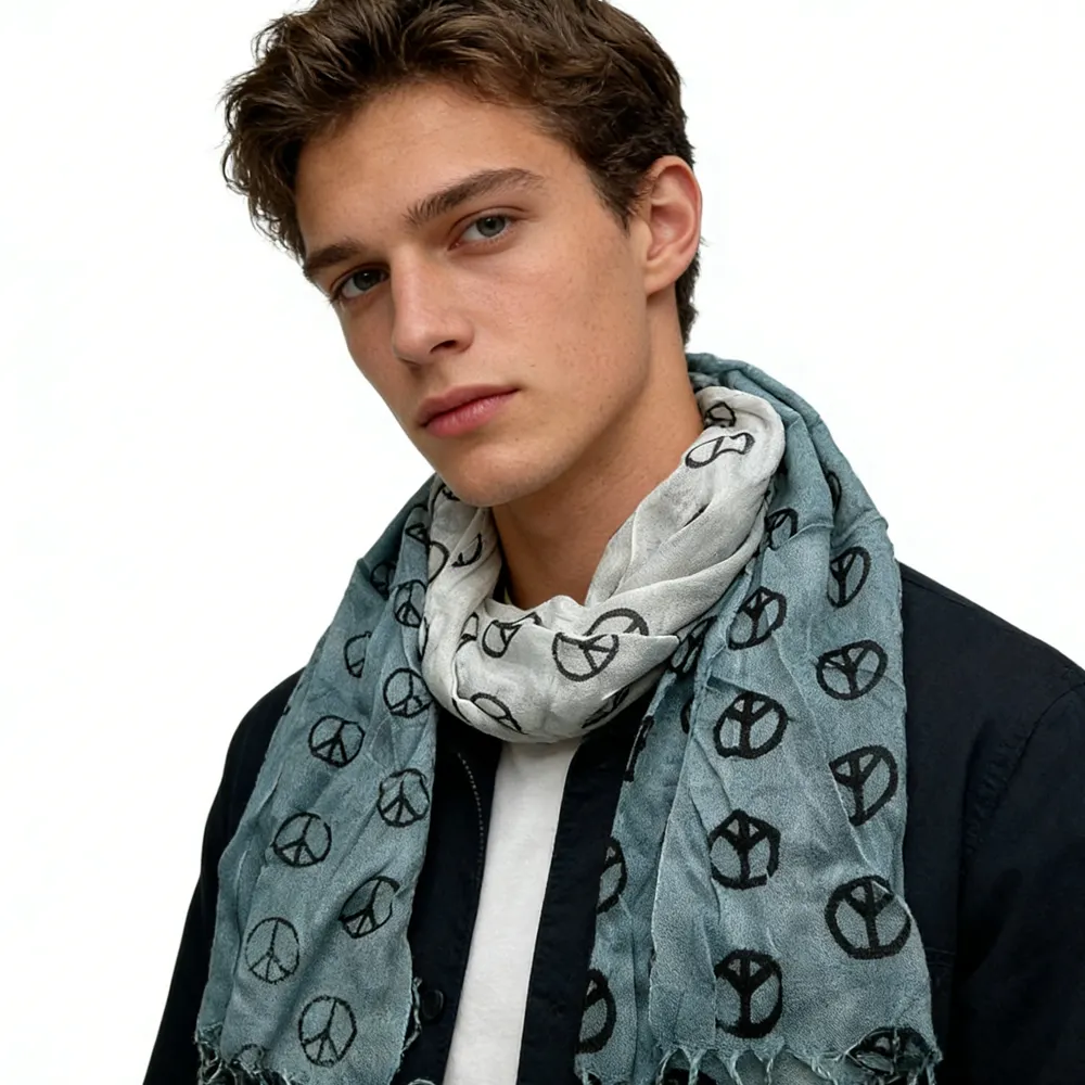 Understated Elegance Subtle Pattern Scarf Grey Printed