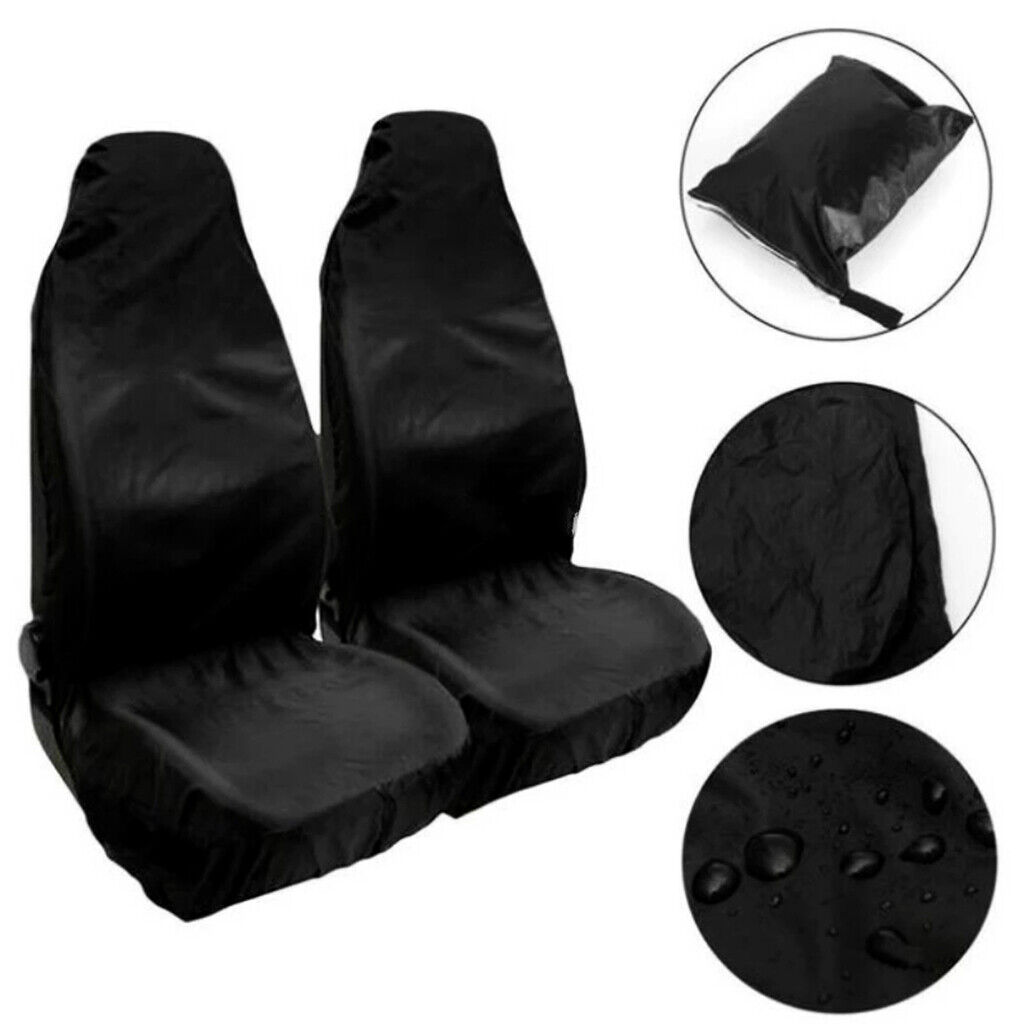2Pcs Front Seat Covers Universal Car Van Waterproof Anti-dust Protector Clean