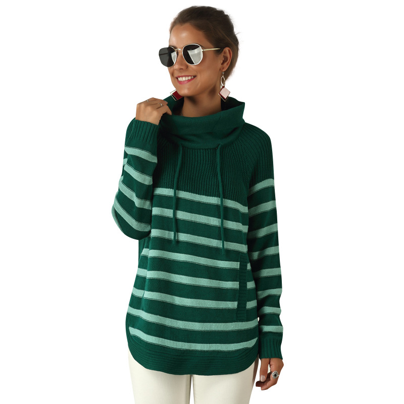 Stripe Women's Striped Long-sleeved Sweater
