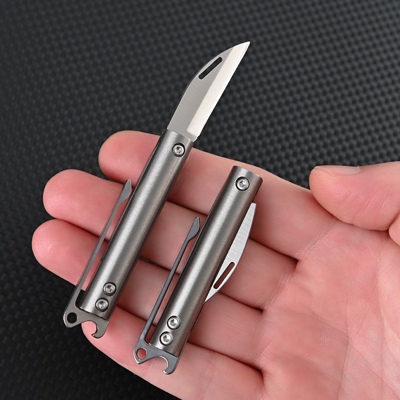 Title 10, Brass Back Splint Bottle Opening Folding Knife ...