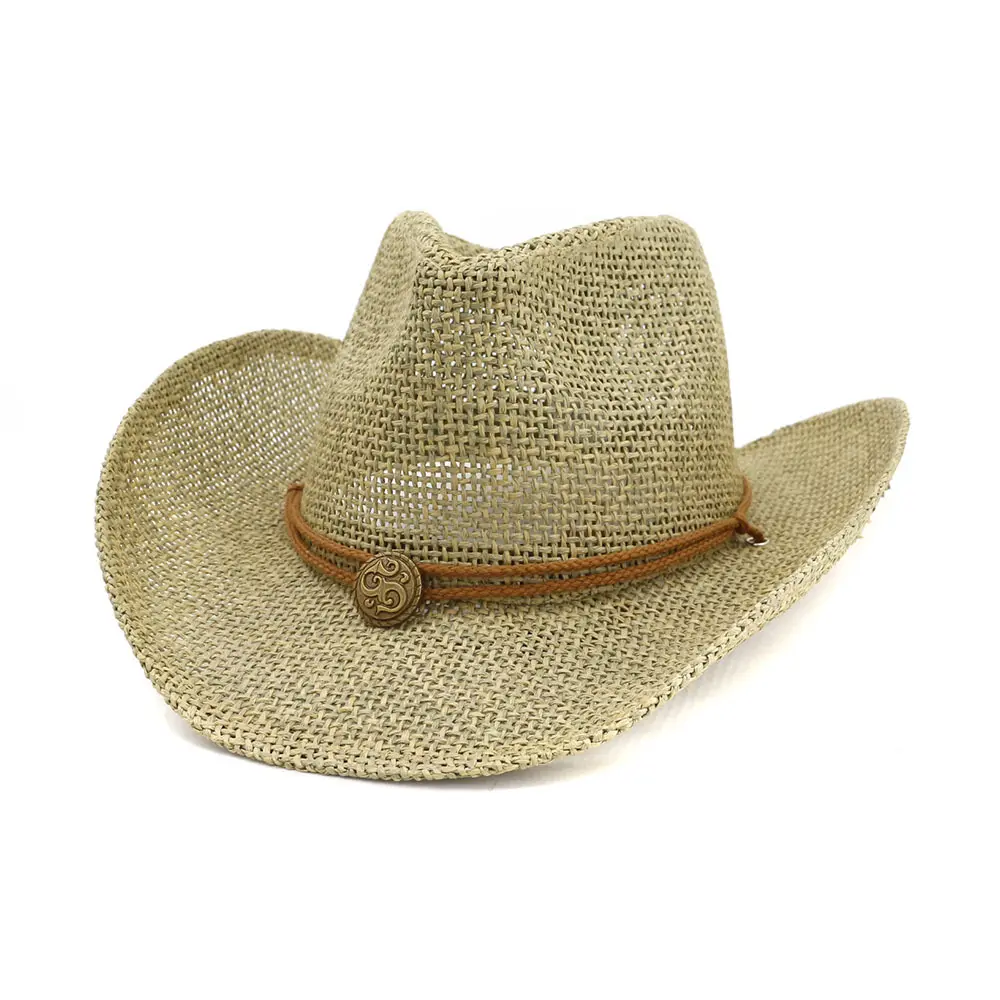 Western Cowboy Straw Hat Top Outdoor Beach
