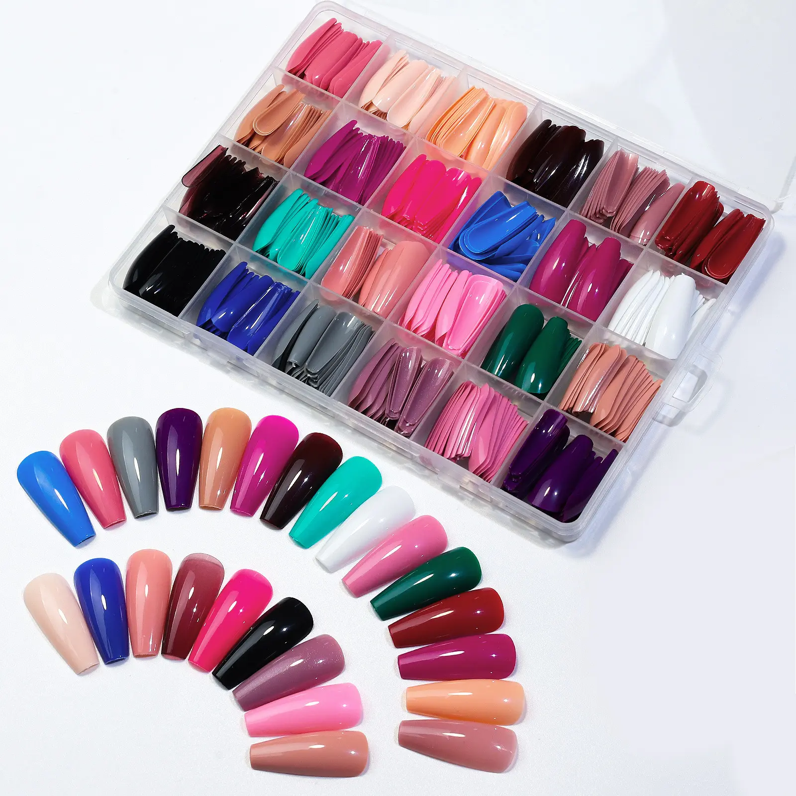 Nail 24 Grid Frosted Square Ballet Wear