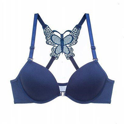 Title 6, Small chest gathered butterfly front button bra