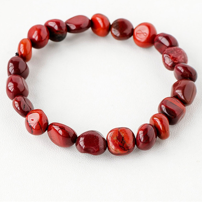 Natural Amethyst Large Grain Gravel Rolling Stone Bracelet