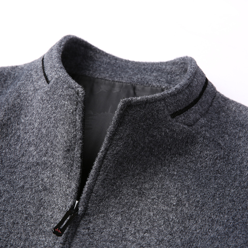 Title 7, Winter new mens short woolen coat with stand c...