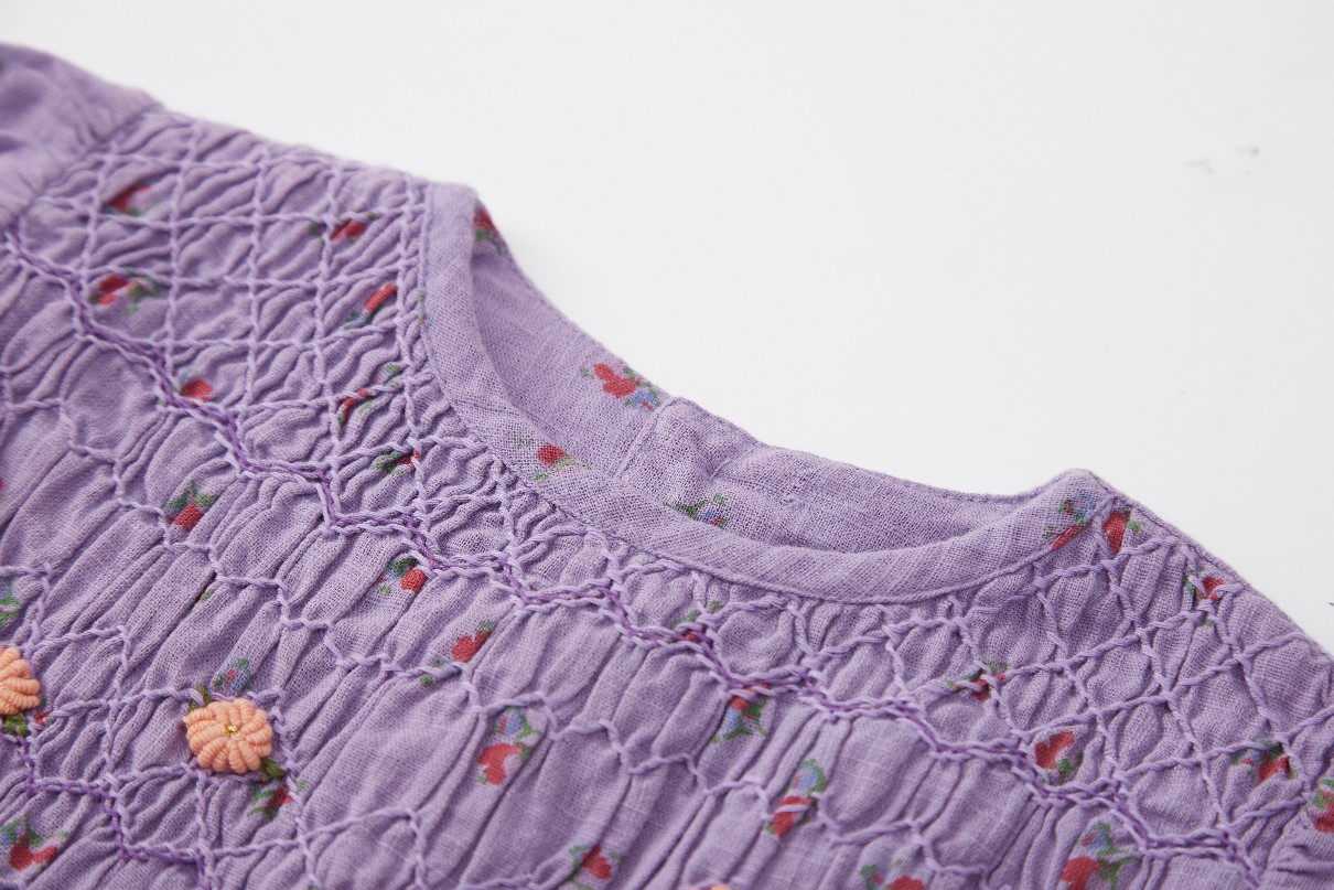 Girl's Purple Baby Doll Shirt Handmade