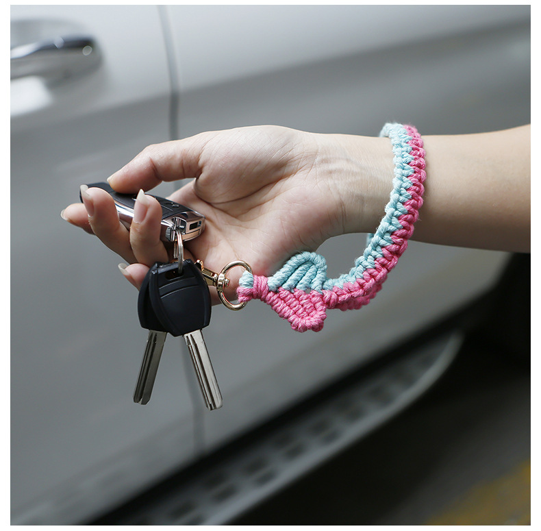 Title 3, Bohemian Hand-woven Wrist Strap Keychain