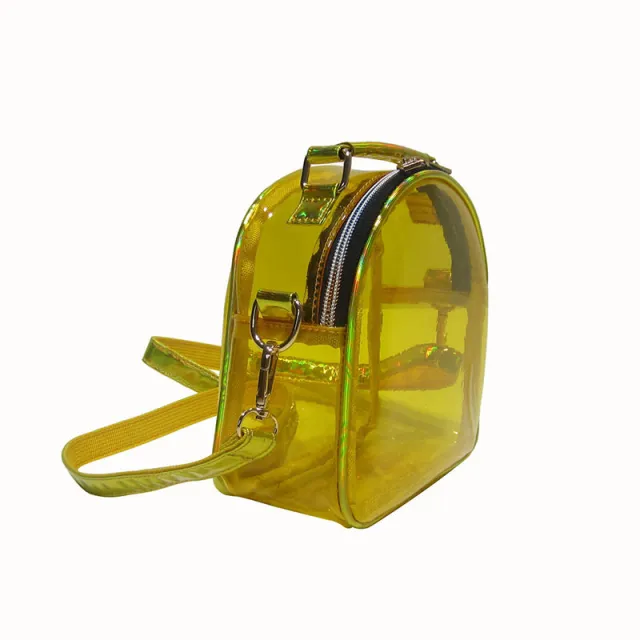 Women's Fashion Laser Transparent Single Shoulder Crossbody Bag Yellow - Shop at LoveMi