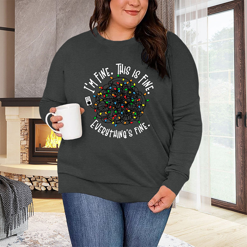 Women's Loose Round Neck Halloween Printed Sweatshirt