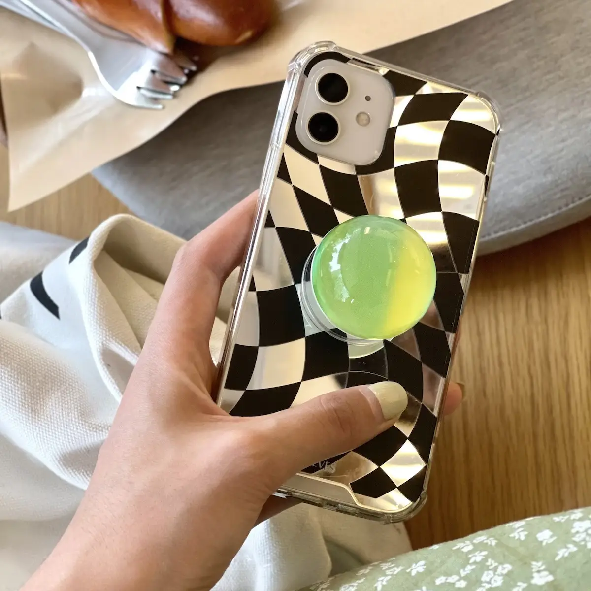 Mirror Checkerboard Phone Case For Iphone12