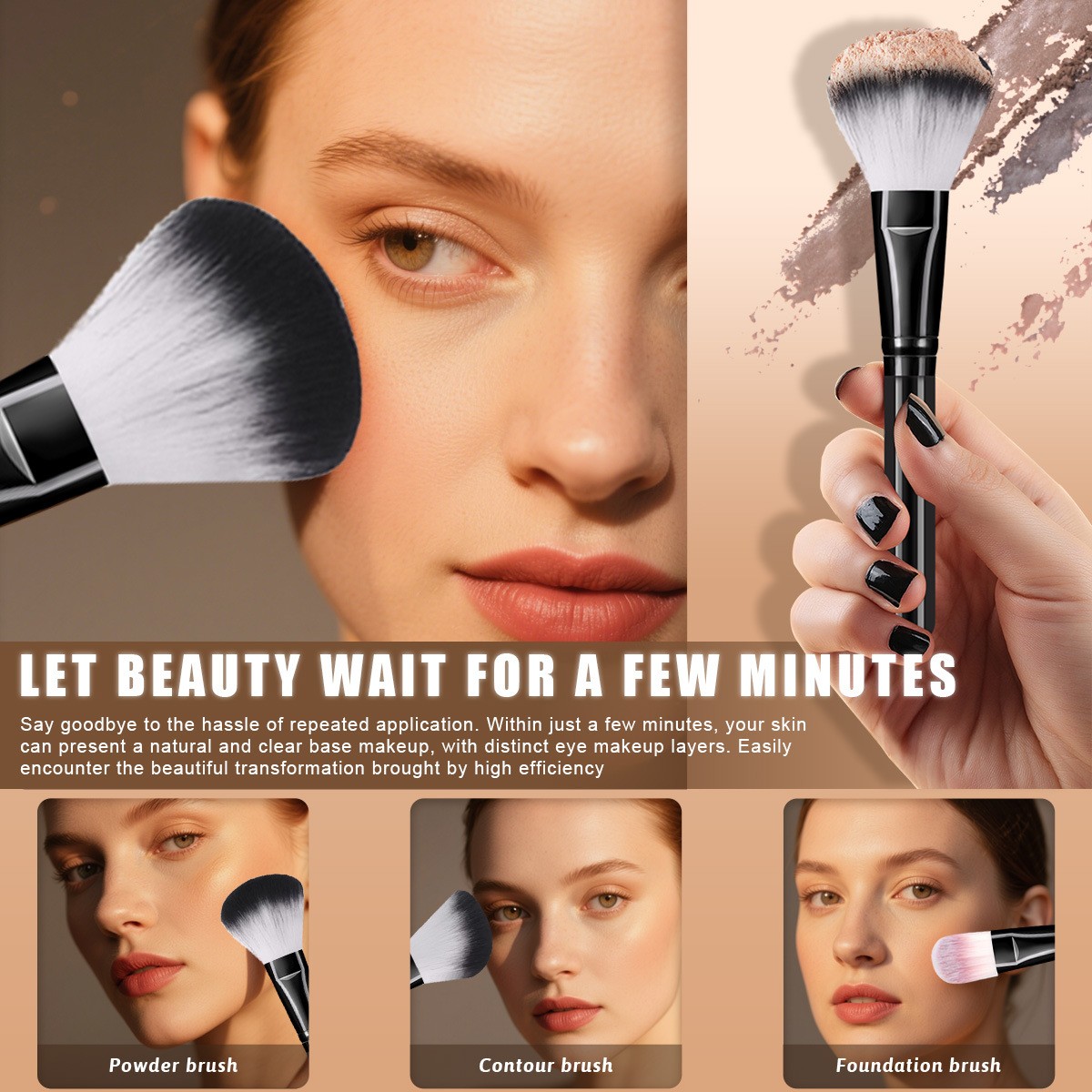 25PCS Make Up Brushes Set Synthetic Eyeliner Eyeshadow Foundation Blusher Tool