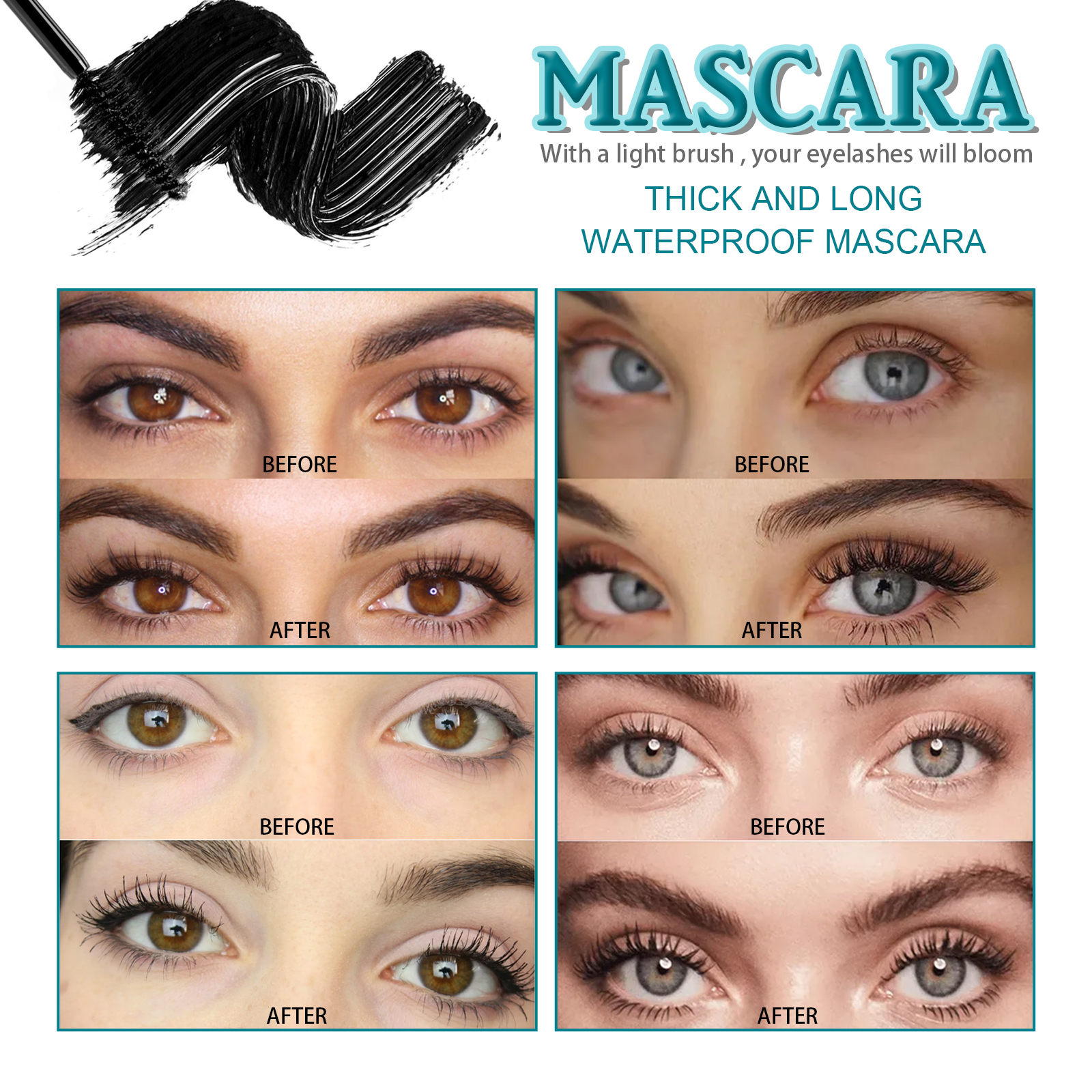 Waterproof Liquid Lash Extensions Mascara – Smudge-proof & Lasting. mascara Extend natural eyelashes to amazing lengths. Eyelashes look thicker and longer from base to tip. Waterproof & Smudge Proof: This waterproof long-lasting mascara ensures your lashe