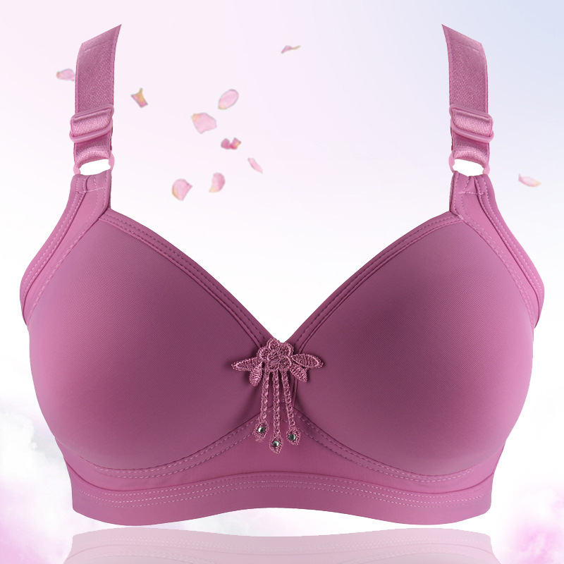 Title 1, Thin Wireless Seamless Cotton Bra Large Size Co...