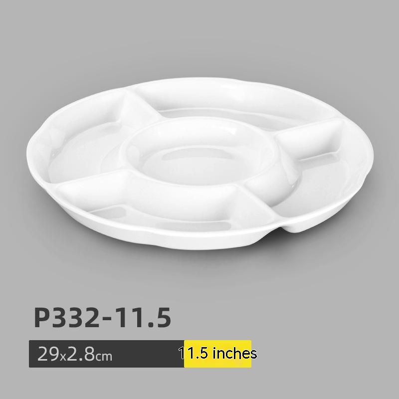 Title 12, White Tableware Melamine Bar KTV Sub-pack Plate