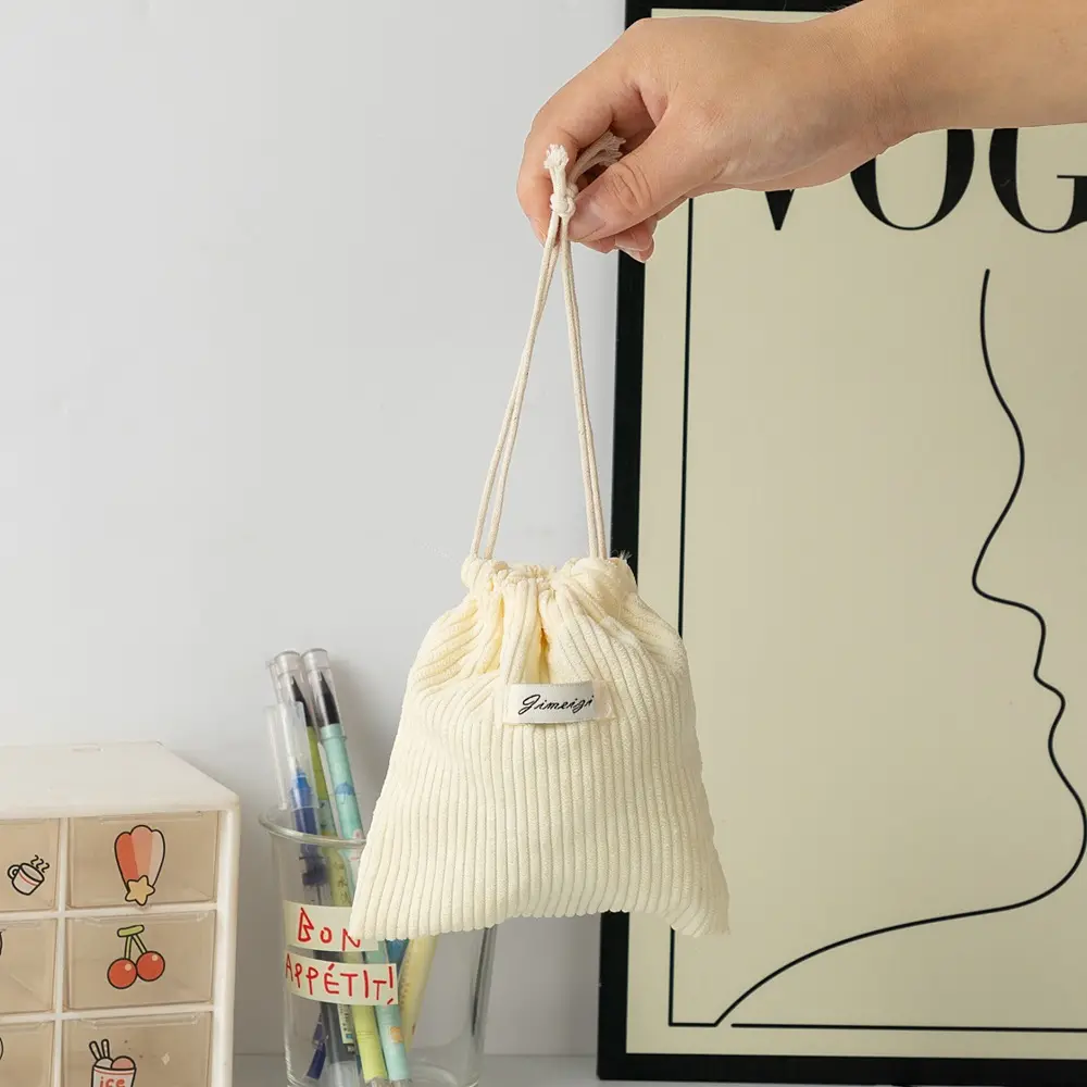 Large-capacity Solid-color Corduroy Storage Bag