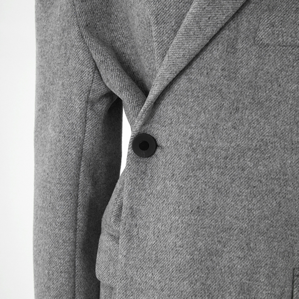 Suit Jacket Loose Slit Mid-length Woolen Coat